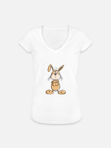 NÖ Hase Comic Ostern Geschenk - Frauen Vintage T-Shirt - Weiß
