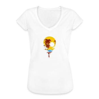 Sonnenuntergang - Frauen Vintage T-Shirt - Weiß - Vorne