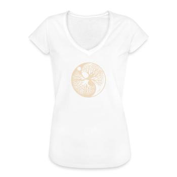 Wikinger Yggdrasil Lebensbaum Thor Odin Nidhöggr - Frauen Vintage T-Shirt - Weiß - Vorne