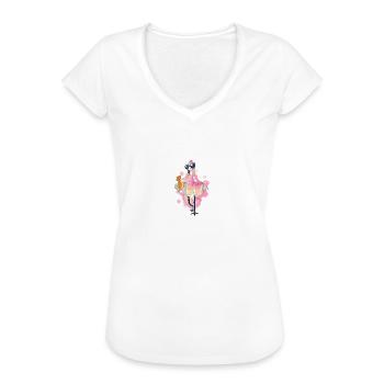 Mädels egal was passiert Pegel halten Flamingo - Frauen Vintage T-Shirt - Weiß - Vorne