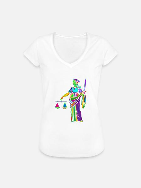 Justiz - Frauen Vintage T-Shirt - Weiß