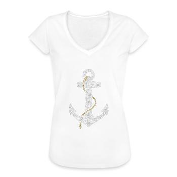 Anker - Frauen Vintage T-Shirt - Weiß - Vorne