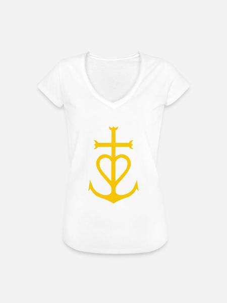 Croix Camargue - Frauen Vintage T-Shirt - Weiß