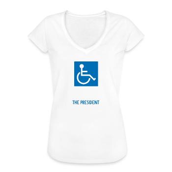 Rollstuhlfahrer lustiger Spruch - Frauen Vintage T-Shirt - Weiß - Vorne