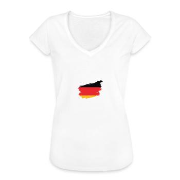 Deutschland Flagge Deutsche Fahne Deutsche - Frauen Vintage T-Shirt - Weiß - Vorne
