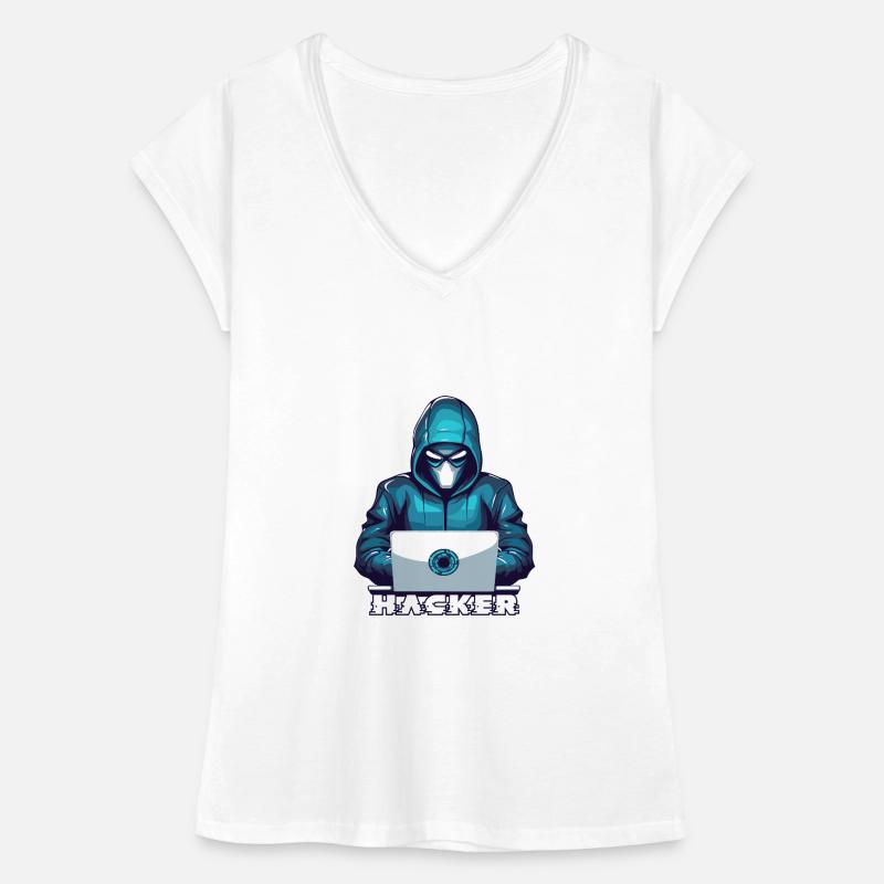 Maskierter Hacker Hacking Frauen Vintage T-Shirt