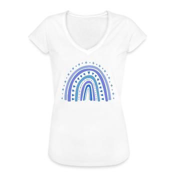 Blau Regenbogen Geburtsjahr Jahrgang 2012 - Frauen Vintage T-Shirt - Weiß - Vorne