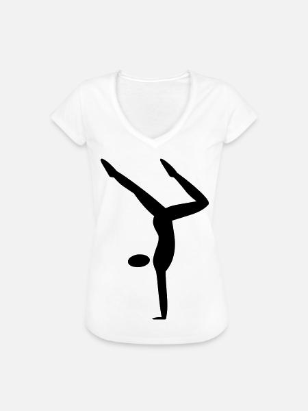 Handstand - Frauen Vintage T-Shirt - Weiß