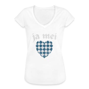 Ja Mei - Bayrisch Boarisch Bayern - Frauen Vintage T-Shirt - Weiß - Vorne