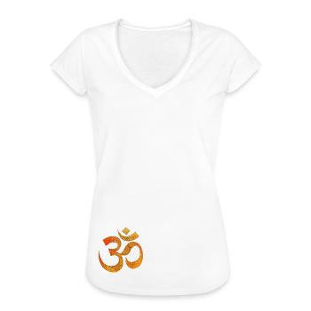 OM gold orange - Frauen Vintage T-Shirt - Weiß - Vorne