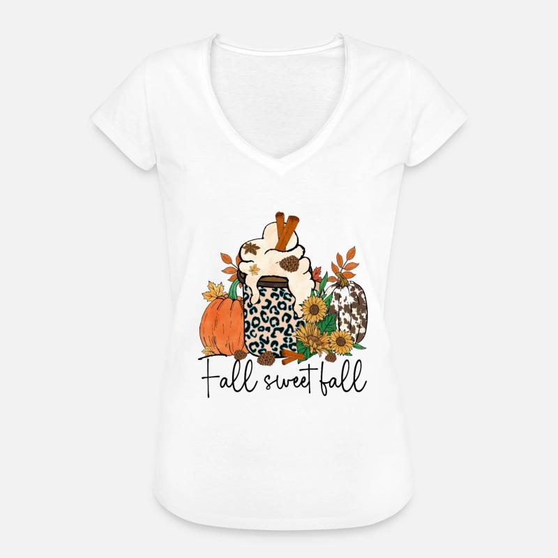 Fall Sweet Fall - Women's Vintage T-Shirt - white