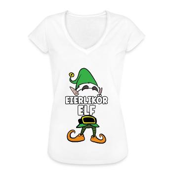 Eierlikör Elf Partnerlook Weihnachten - Frauen Vintage T-Shirt - Weiß - Vorne