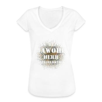Das heißt Jawohl Herr Oberfeldwebel Bundeswehr - Frauen Vintage T-Shirt - Weiß - Vorne