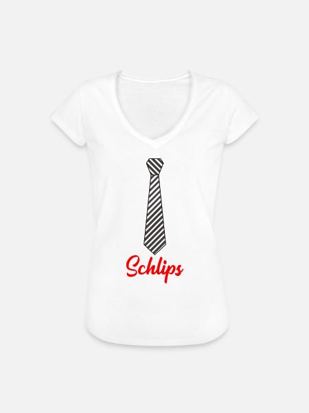 Schlips Krawatte - Frauen Vintage T-Shirt - Weiß