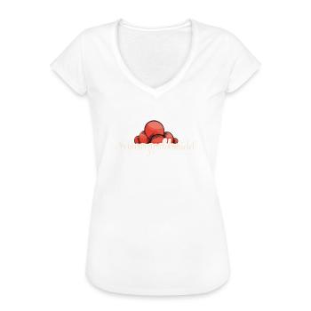 Schwarzwald Bollenhut für Schwarzwaldmädel - Frauen Vintage T-Shirt - Weiß - Vorne