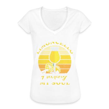 Italienischer Limoncello Liebhaber Zitrone Likör - Frauen Vintage T-Shirt - Weiß - Vorne