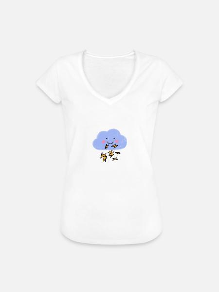 Glücksbärchis,kostüm,Blitz, Donner, Gewitter - Frauen Vintage T-Shirt - Weiß
