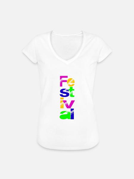 Fest - Frauen Vintage T-Shirt - Weiß