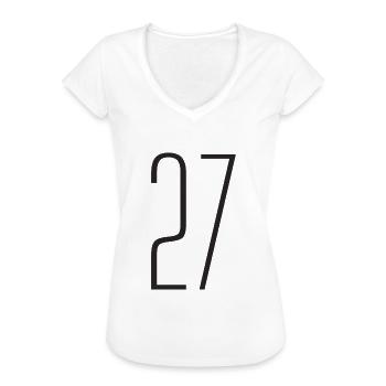 27 - T-shirt vintage Femme - blanc - Devant - Danielle (179cm)