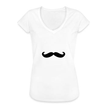 Moustache - Women's Vintage T-Shirt - white - Front - Danielle (179cm)