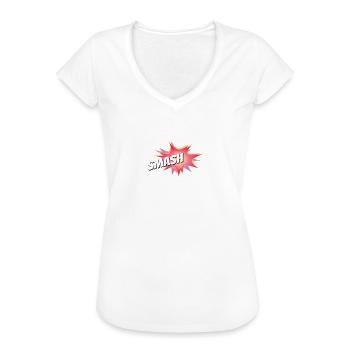 Smash the Patriarchy - Frauen Vintage T-Shirt - Weiß - Vorne