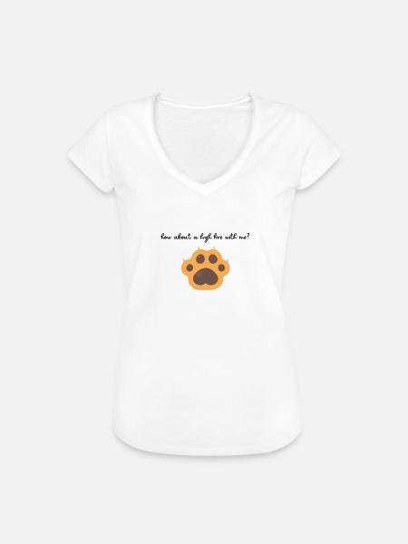 Tierliebe PAWS - Frauen Vintage T-Shirt - Weiß
