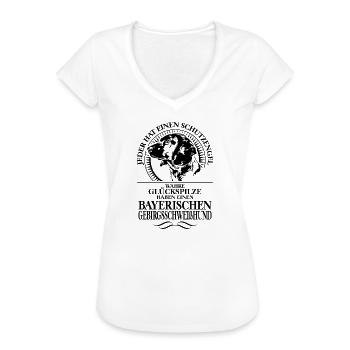 BAYERISCHER GEBIRGSSCHWEISSHUND Schutzengel Spruch - Frauen Vintage T-Shirt - Weiß - Vorne