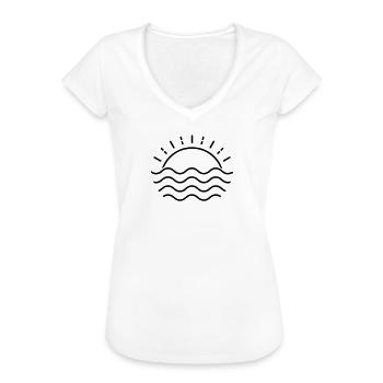Sommer Sonnenuntergang Meer - Frauen Vintage T-Shirt - Weiß - Vorne