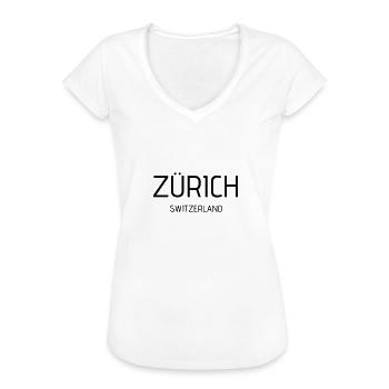 Zürich - Frauen Vintage T-Shirt - Weiß - Vorne