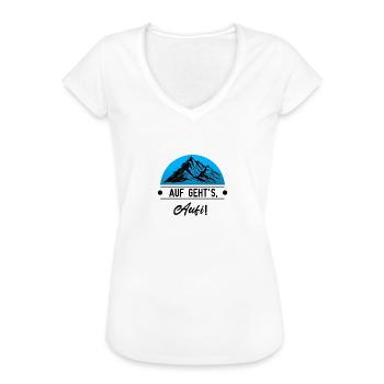 Wandern Alpen Spruch Wandergruppe - Frauen Vintage T-Shirt - Weiß - Vorne