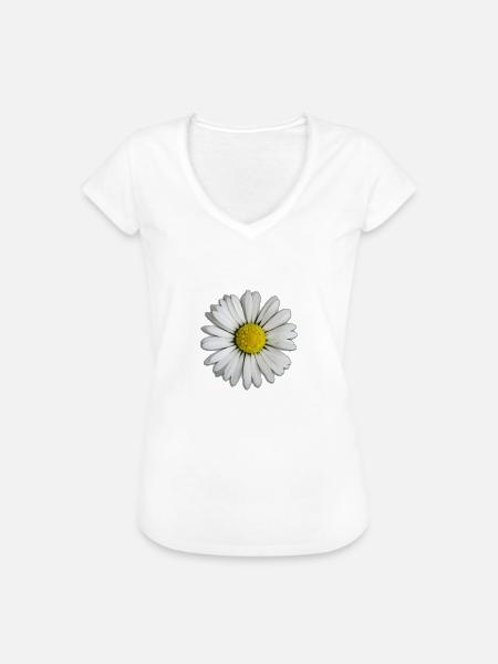 Gänseblümchen - Blume - Frauen Vintage T-Shirt - Weiß