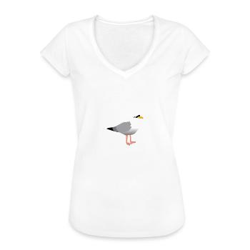 Hamburger Möwe - Frauen Vintage T-Shirt - Weiß - Vorne