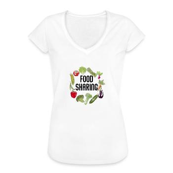 Foodsharing Brokkoli Paprika Tomate Gurke Geschenk - Frauen Vintage T-Shirt - Weiß - Vorne - Danielle (179cm)