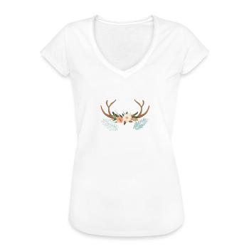 Mei Dirndl is z'kloa für zwoa Schwangerschaft - Frauen Vintage T-Shirt - Weiß - Vorne