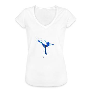 eislaufen,eiskunstlaufen,eiskunstläuferin,graffiti - Frauen Vintage T-Shirt - Weiß - Vorne - Danielle (179cm)