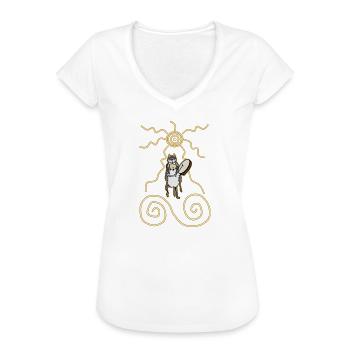 Schamanen Schaf - Frauen Vintage T-Shirt - Weiß - Vorne