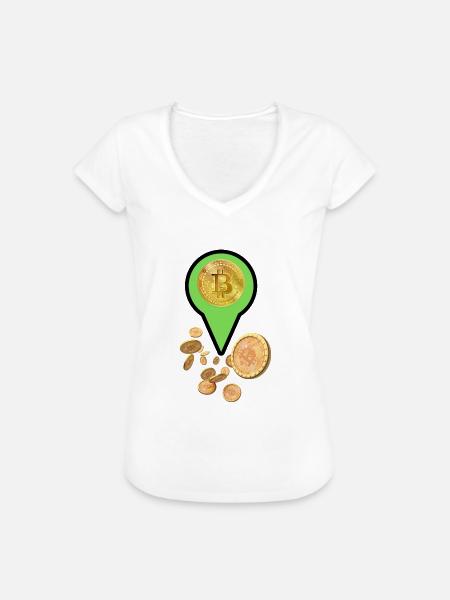 Bitcoin Standort - Frauen Vintage T-Shirt - Weiß