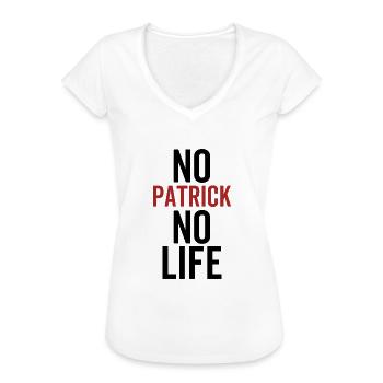 Pas de Patrick Pas de vie - T-shirt vintage Femme - blanc - Devant - Danielle (179cm)