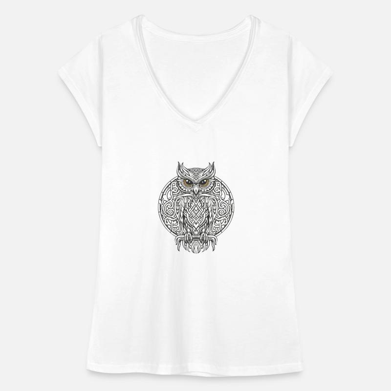 Keltische Eule Frauen Vintage T-Shirt