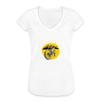 Geschenkradfahrer Mountainbike Trail Mountainbike - Frauen Vintage T-Shirt - Weiß - Vorne