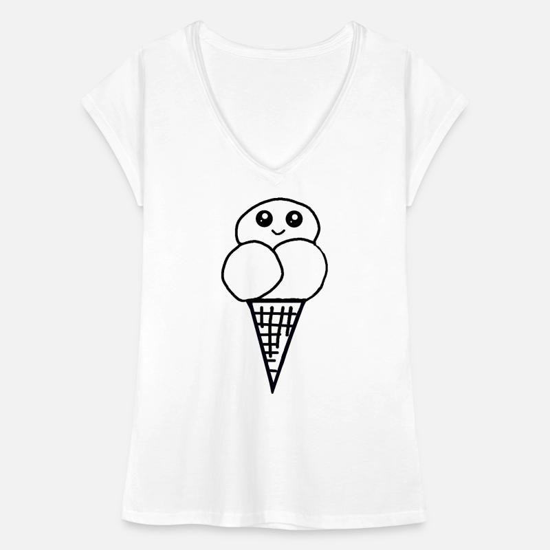 Eis Eiswaffel Eistüte Eiscreme Eiskrem Frauen Vintage T-Shirt