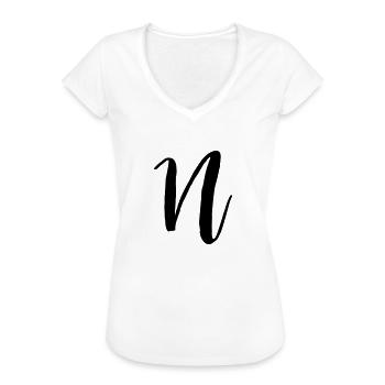 N - T-shirt vintage Femme - blanc - Devant - Danielle (179cm)
