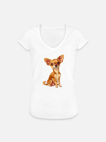 Chihuahua - Frauen Vintage T-Shirt - Weiß
