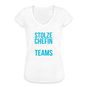 Stolze Chefin eines fantastischen Teams - Shirt - Frauen Vintage T-Shirt - Weiß - Vorne