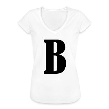 B - Women's Vintage T-Shirt - white - Front - Danielle (179cm)