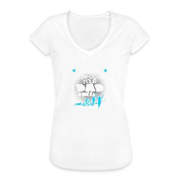 Triathlon - My dad is triathlete - Frauen Vintage T-Shirt - Weiß - Vorne