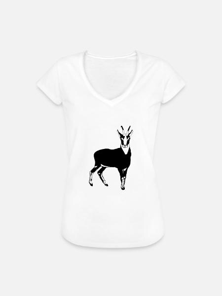 Gämse - Frauen Vintage T-Shirt - Weiß