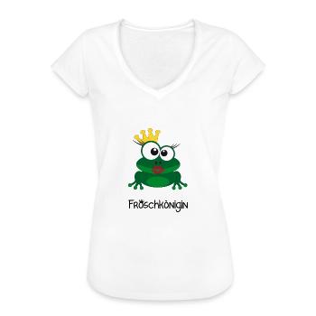 Froschkönigin - Frauen Vintage T-Shirt - Weiß - Vorne