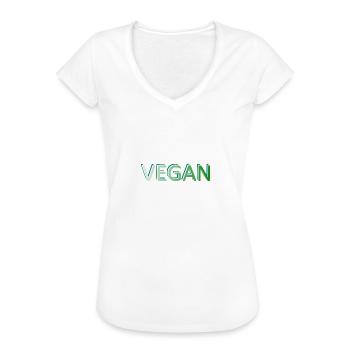 Vegan, Veganer, Veganerin - Frauen Vintage T-Shirt - Weiß - Vorne