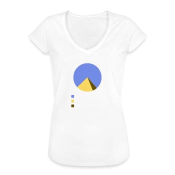 Die dunkle Seite der Pyramide | lustige Bilder - Frauen Vintage T-Shirt - Weiß - Vorne